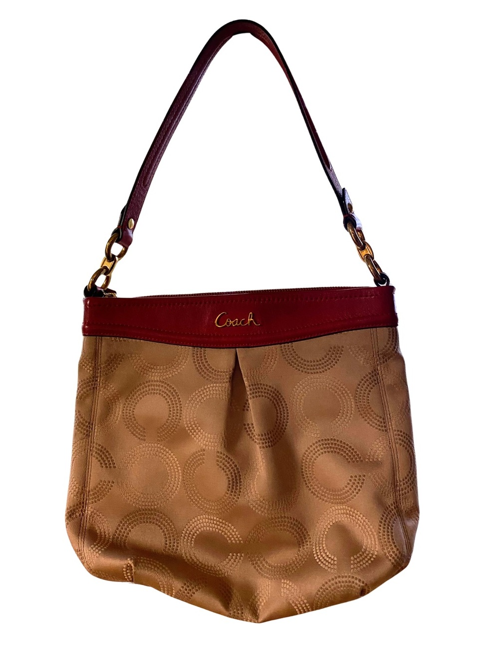 Coach Ashley Dotted Op Art Hobo / Shoulder Bag